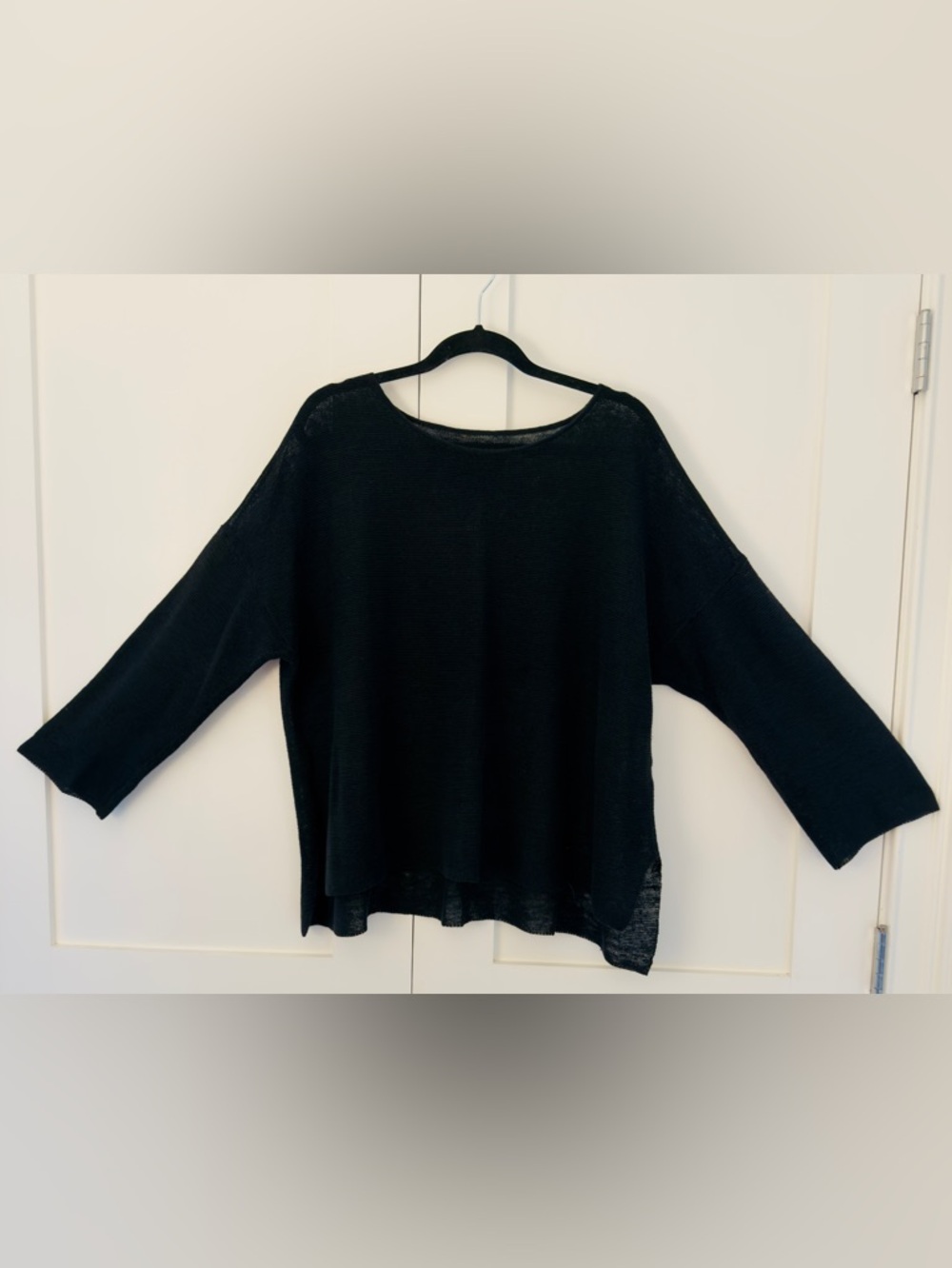 Eileen Fisher, Organic Linen, 3/4 Sleeve Topper.